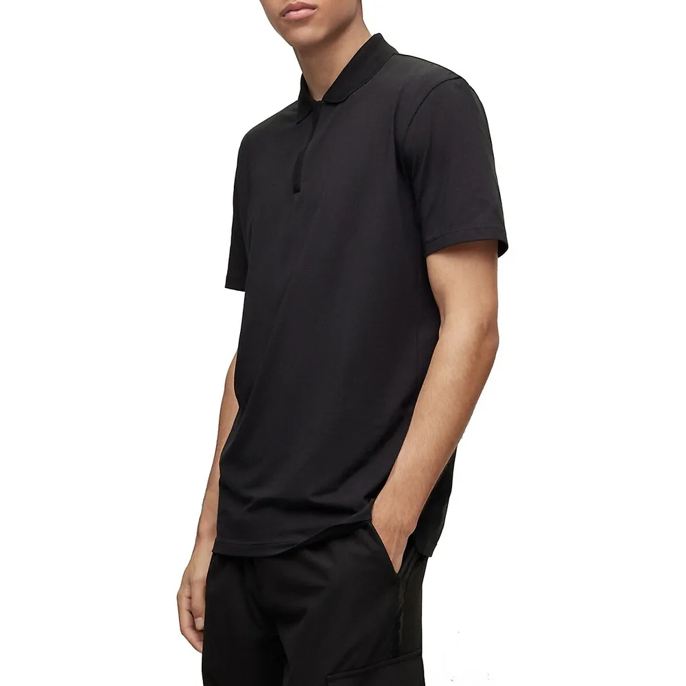 HUGO Dekok Zip Placket Polo Shirt