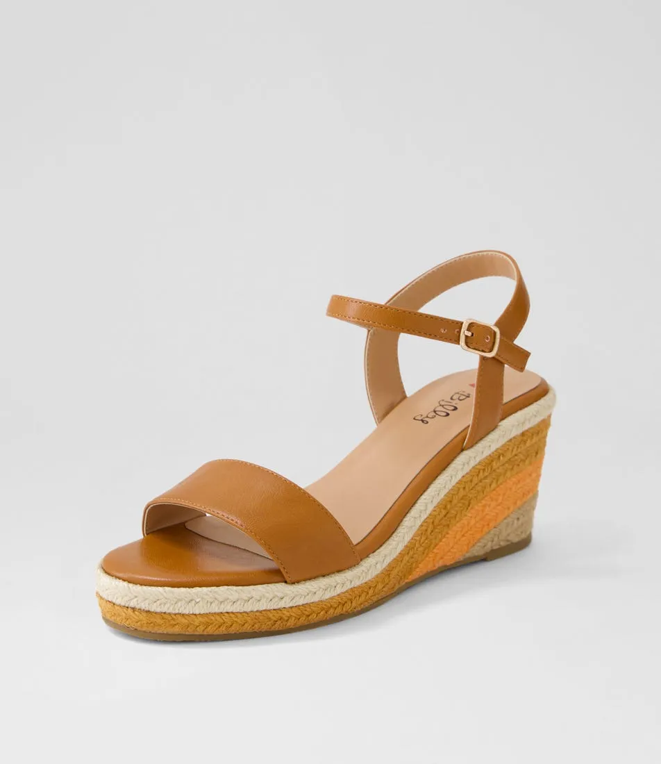 I LOVE BILLY Darline Dark Tan Multi Sandals