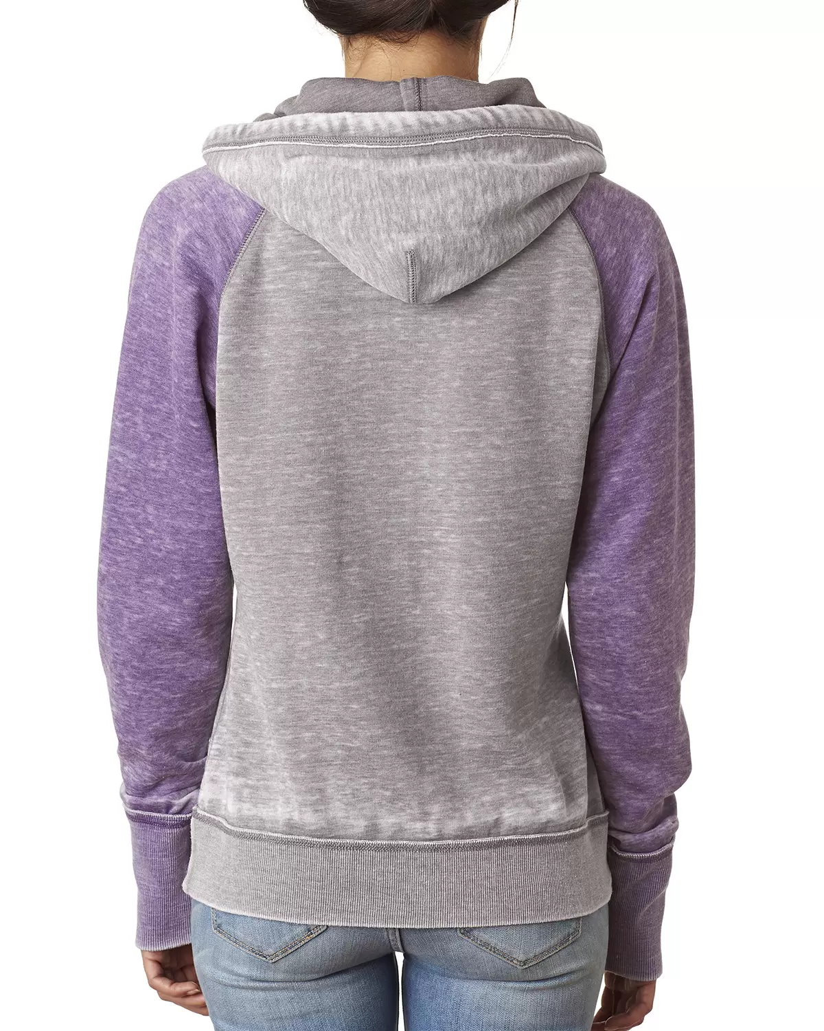 J America 8926 Women's Zen Fleece Raglan Hooded Sweatshirt SKU: 8926