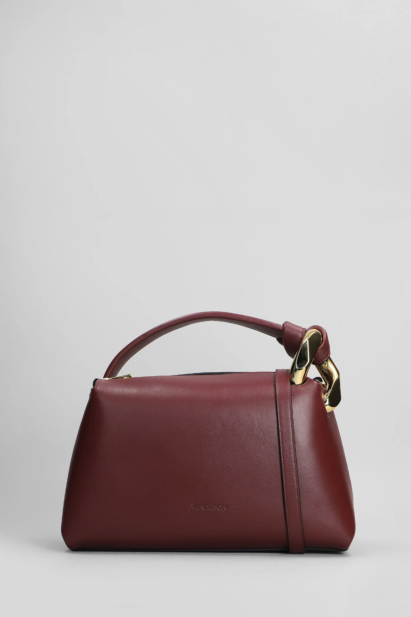 J. W. Anderson Corner Shoulder Bag In Bordeaux Leather