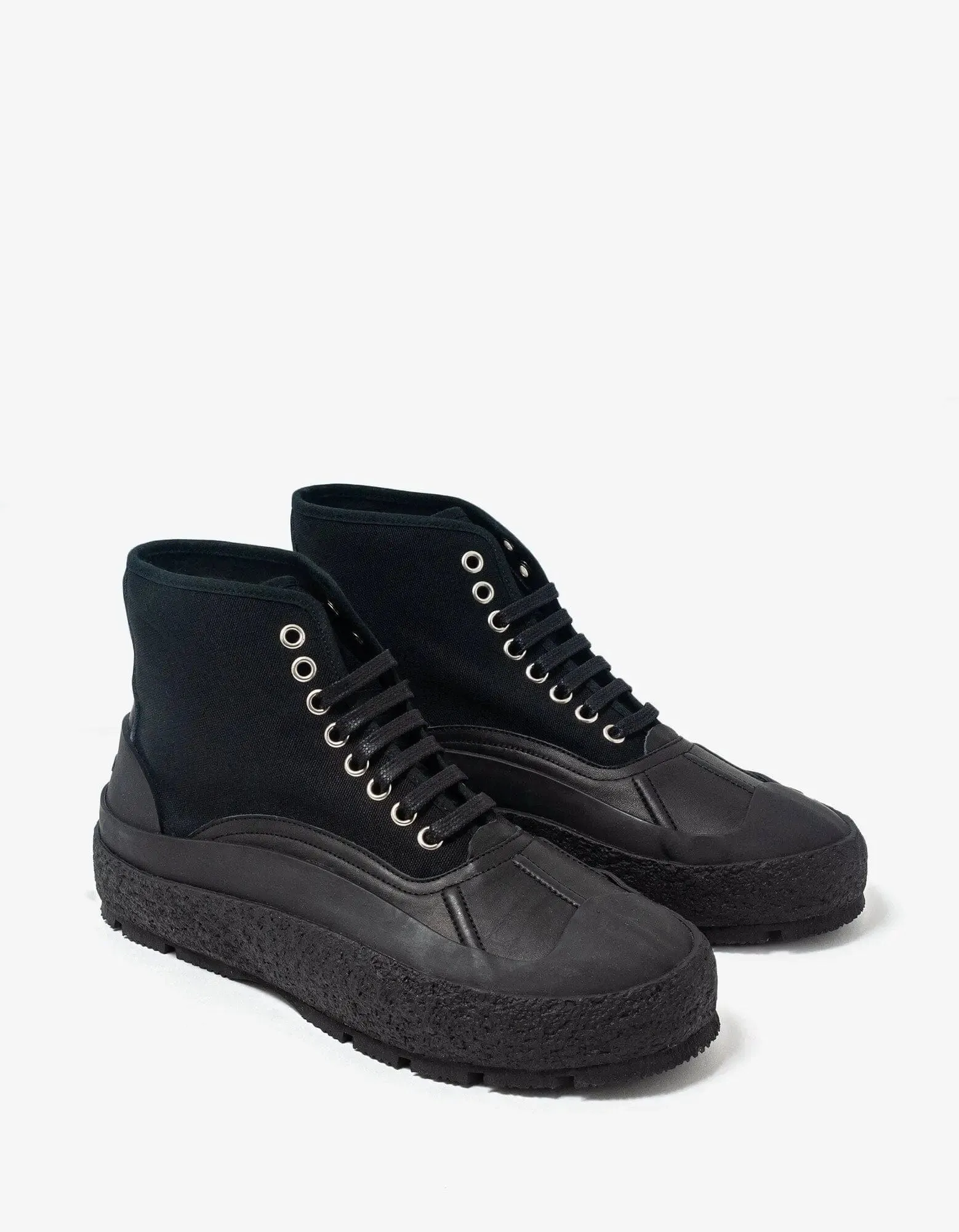 Jil Sander Black High Top Trainers