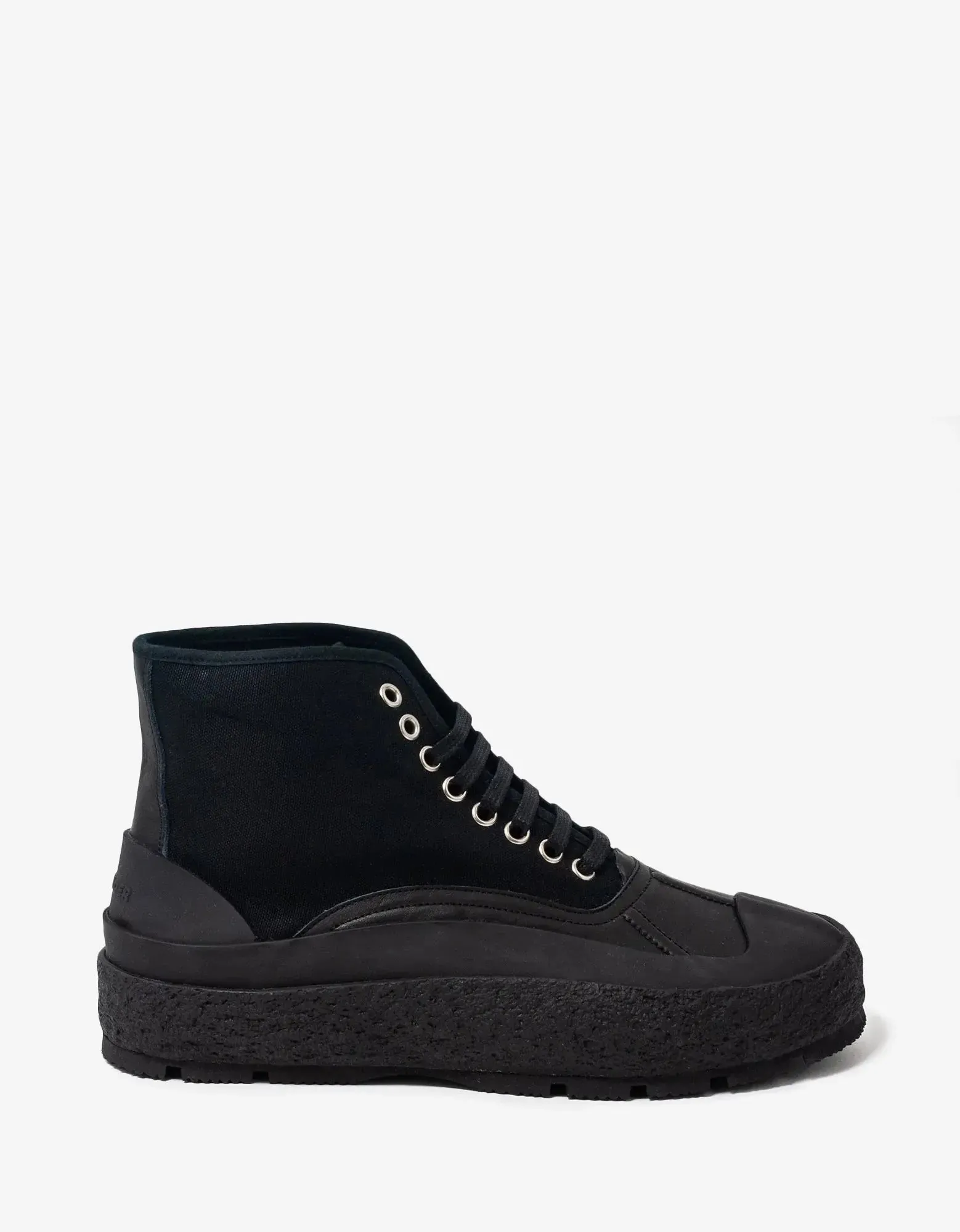 Jil Sander Black High Top Trainers