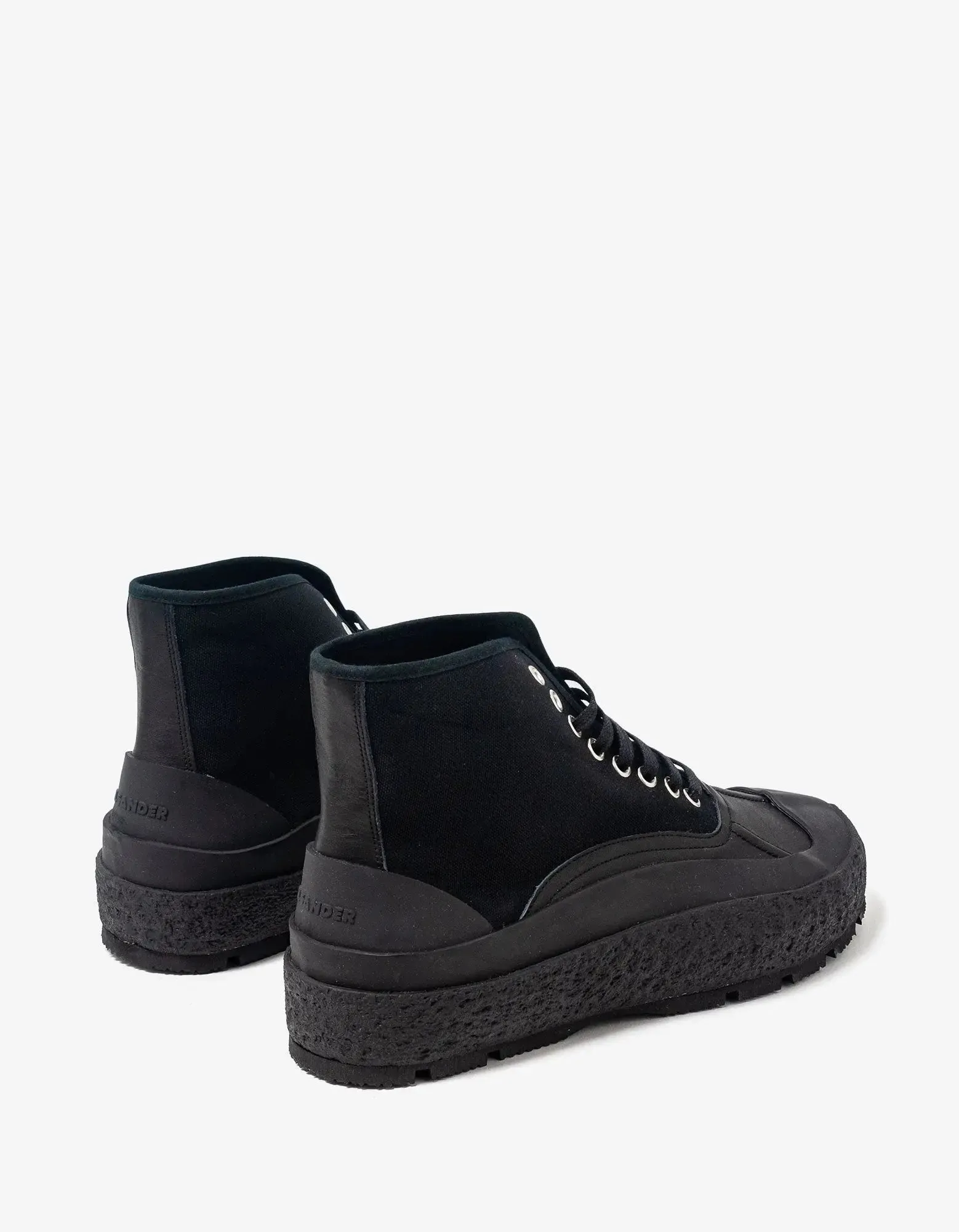 Jil Sander Black High Top Trainers