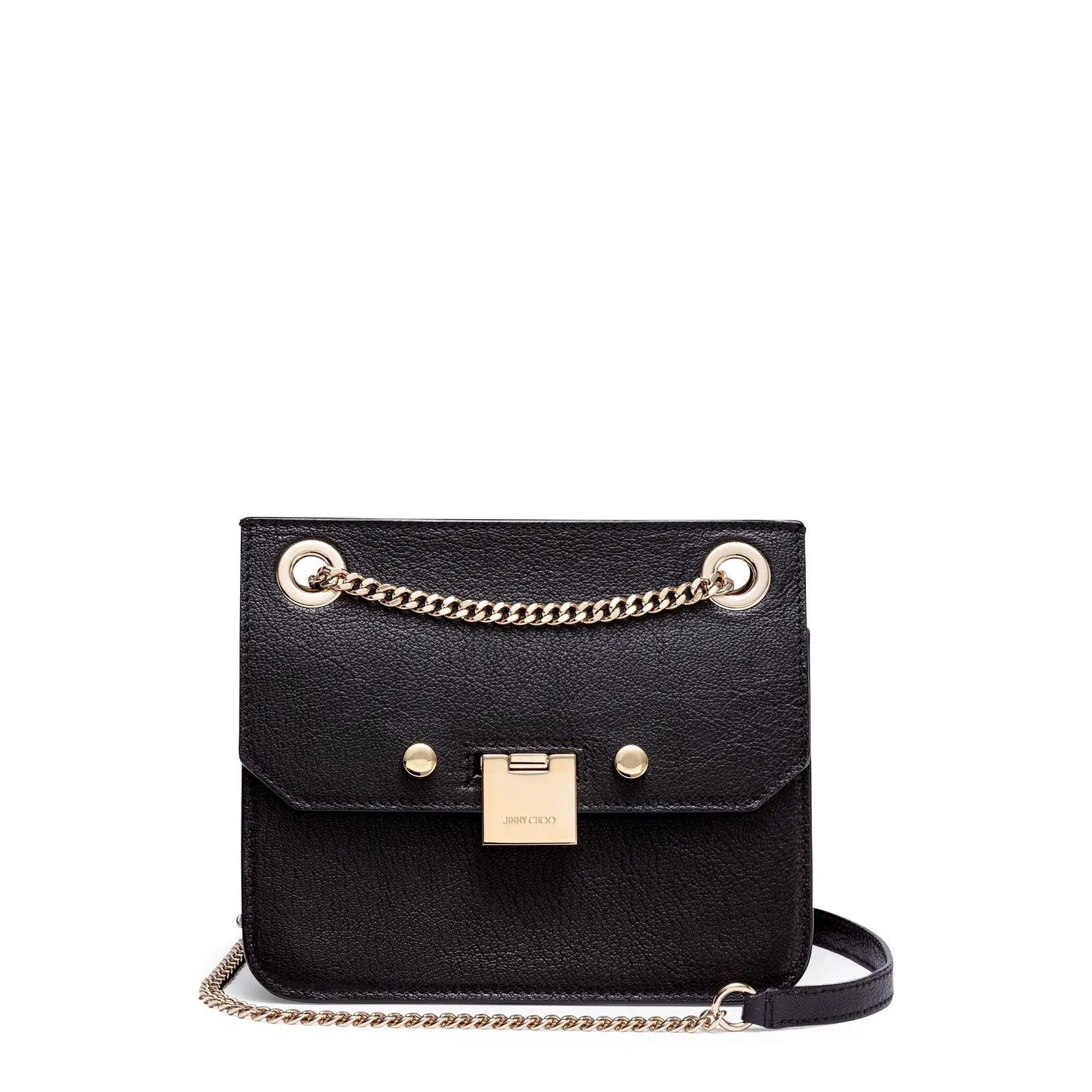 Jimmy Choo Rebel/XB black leather small bag