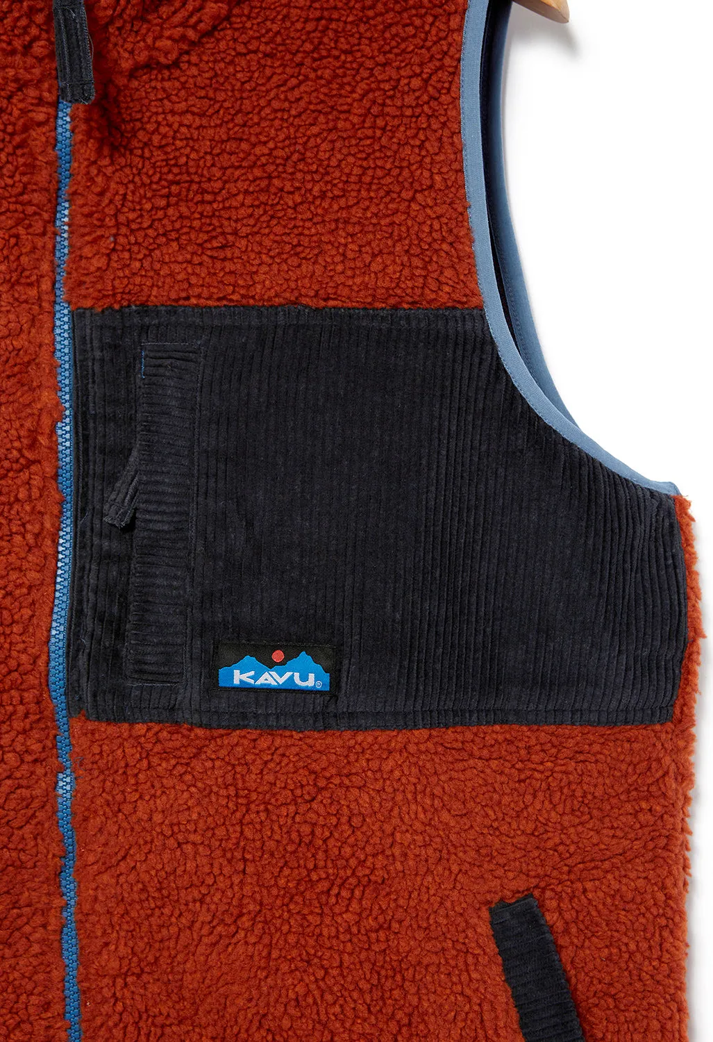 KAVU Cooper Men's Sherpa Fleece Vest - Ginger Bread