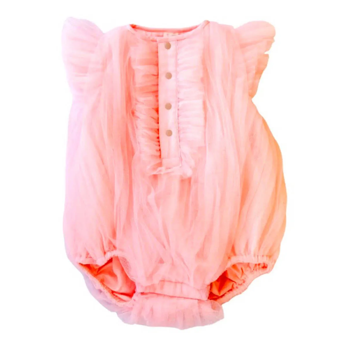 Kids  Tia Cibani Advice Exclusive Baby Florence Pleated Romper - Dust