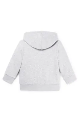 Kids' hoodie in cotton-blend fleece with logo print