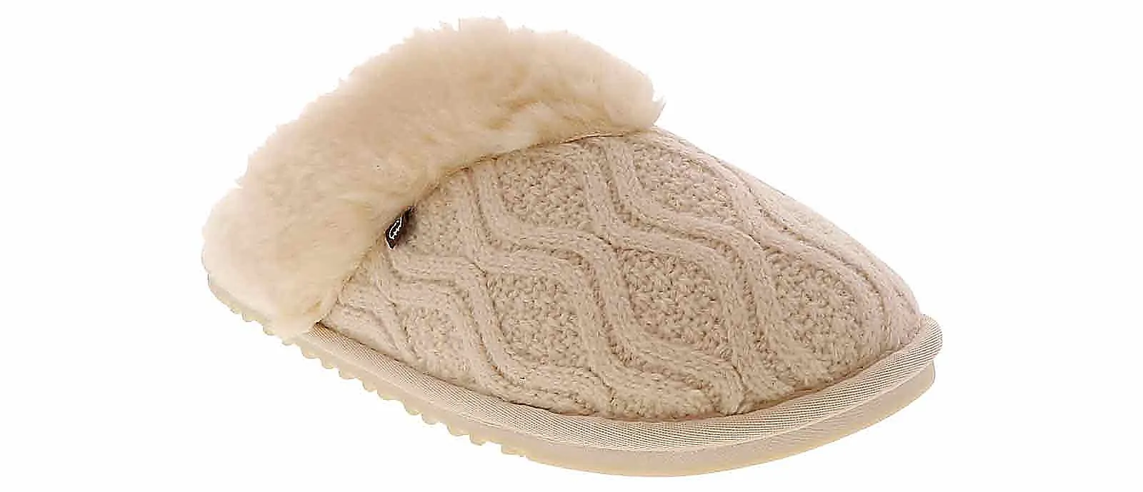 Lamo Caroline Knit Scruff Ivory Women’s Slipper