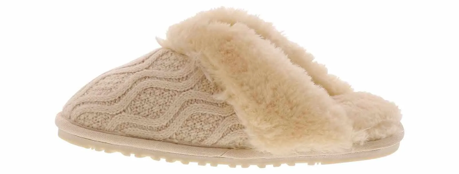 Lamo Caroline Knit Scruff Ivory Women’s Slipper