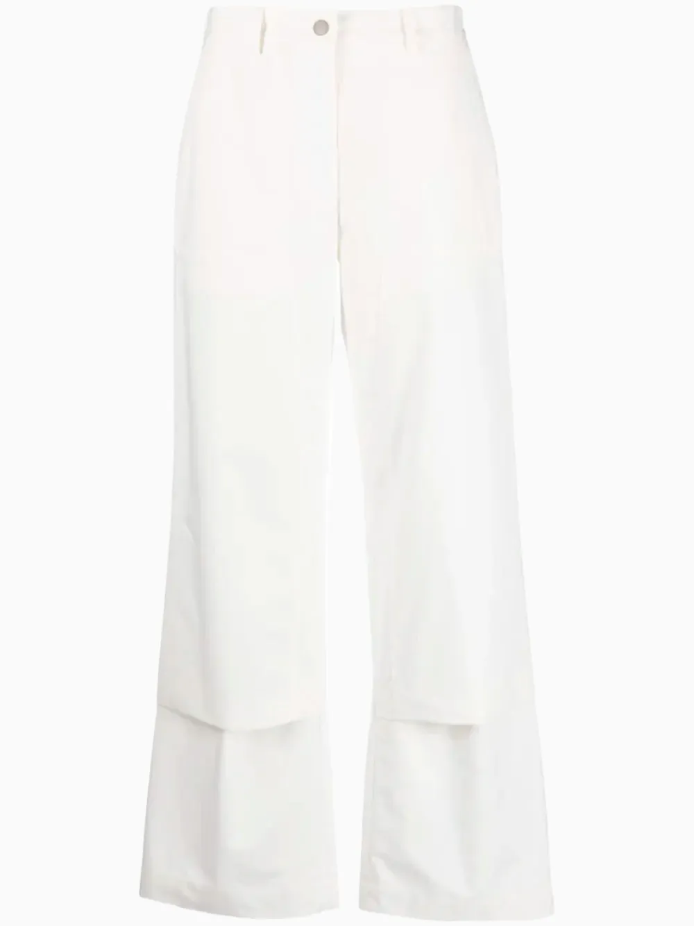 Layered-effect wide-leg trousers