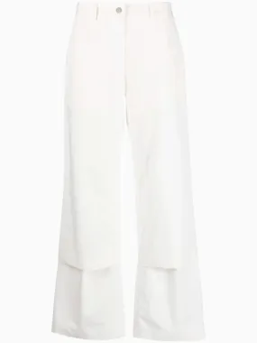 Layered-effect wide-leg trousers