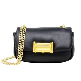 Leather Clutch Bag - Black