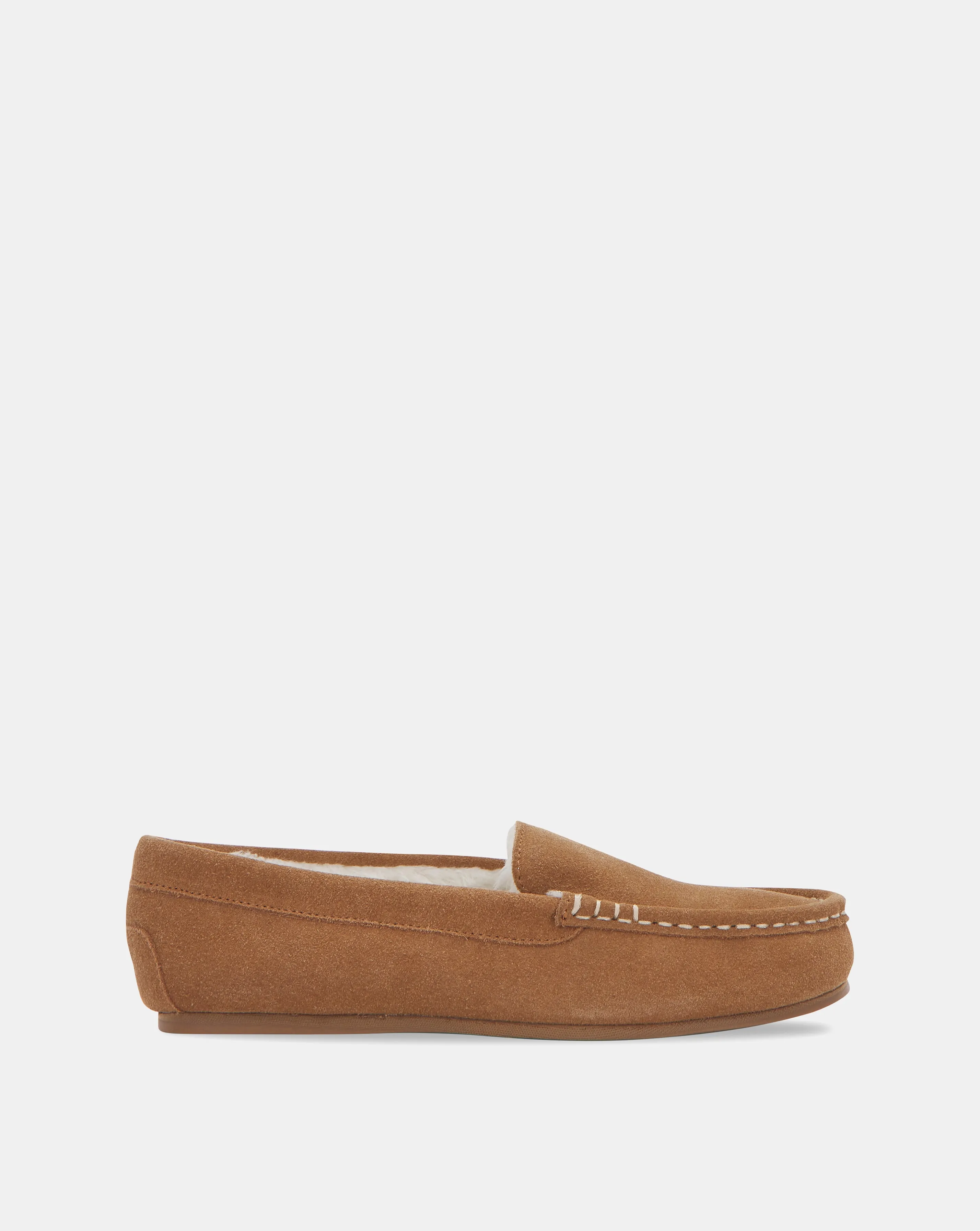 Leona Classic Suede Moccasin Slipper Extra Wide EEE Fit