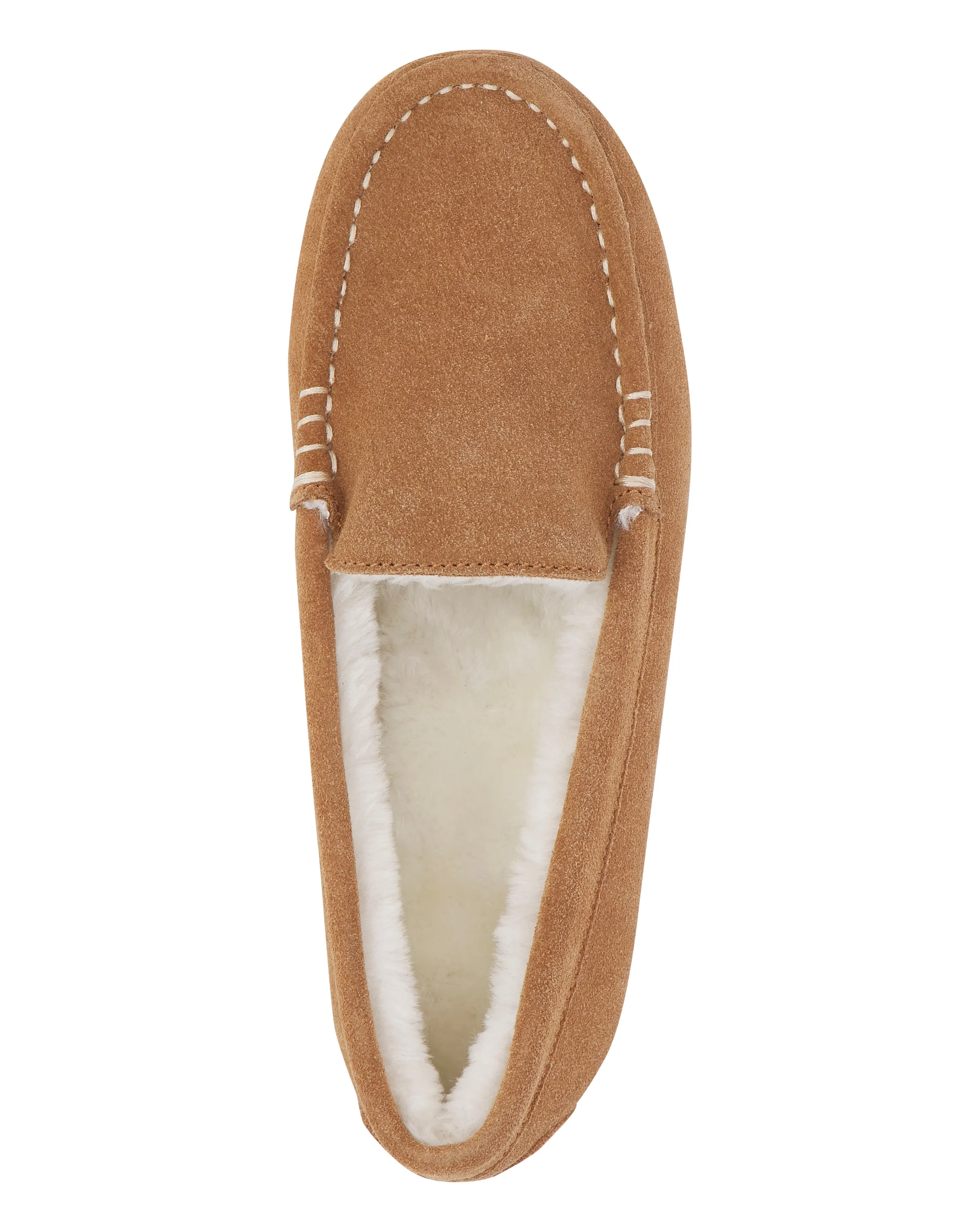 Leona Classic Suede Moccasin Slipper Extra Wide EEE Fit