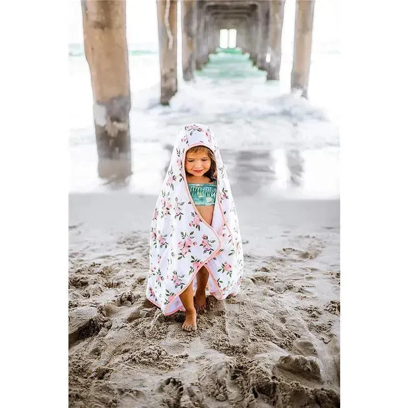 Little Unicorn - Cotton Hooded Towel & Wash Cloth, Watercolor Roses