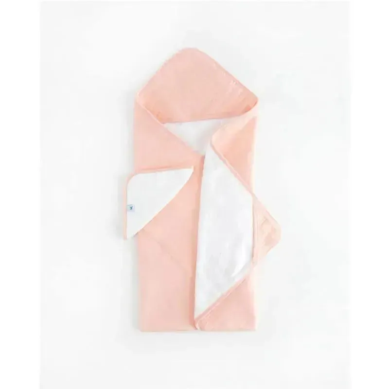 Little Unicorn - Cotton Infant Hooded Towel & Wash Cloth, Rose Petal