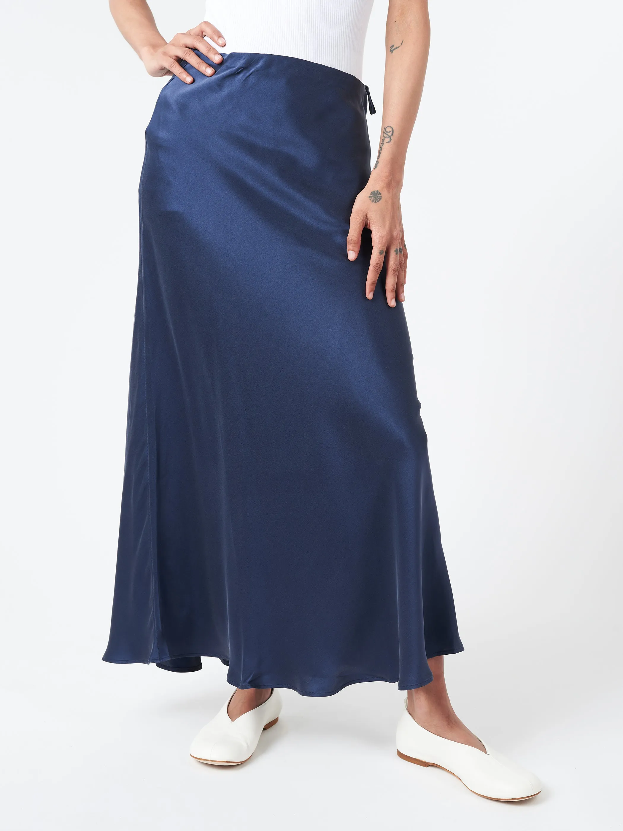 Long Bias Cut Skirt