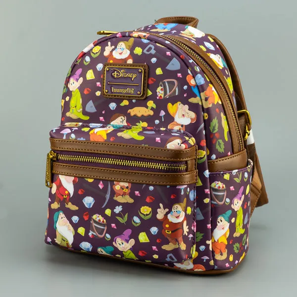 Loungefly x Disney Snow White and the Seven Dwarfs AOP Mini Backpack