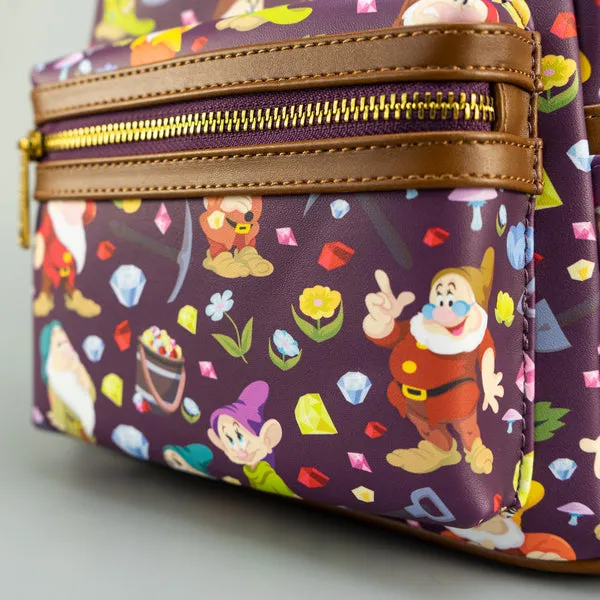 Loungefly x Disney Snow White and the Seven Dwarfs AOP Mini Backpack