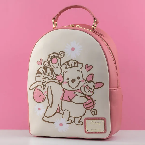 Loungefly x Disney Winnie the Pooh and Pals Sketch Mini Backpack