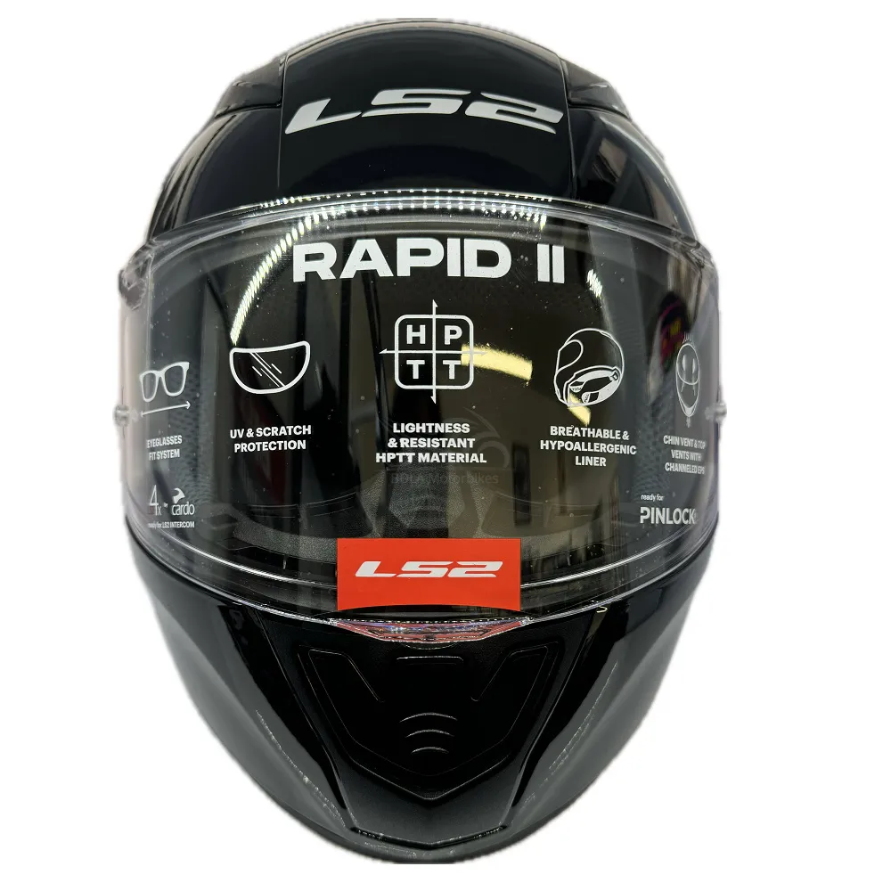 LS2 FF353 Rapid II Plain Helmet - Black