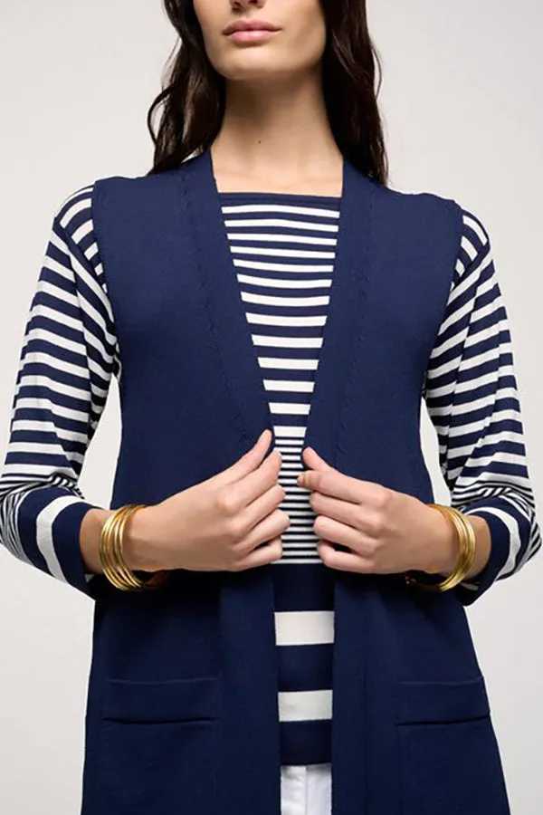 Luisa Spagnoli CURVATURA BLUE LONG VEST