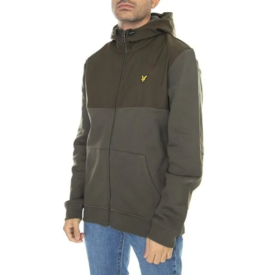 Lyle & Scott M' Softshell Jersey Zip Hoodie Olive 