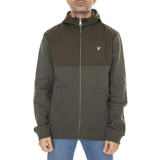 Lyle & Scott M' Softshell Jersey Zip Hoodie Olive 