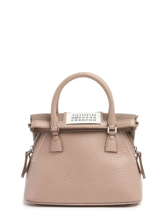 Maison Margiela   5AC Micro grained leather top handle bag 