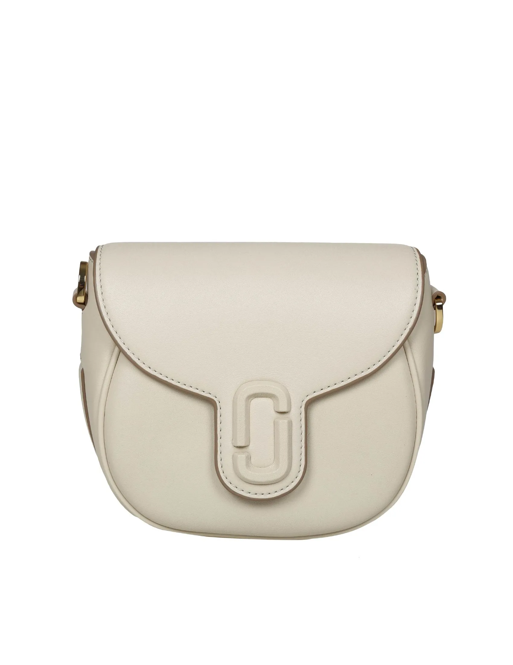 MARC JACOB THE SMALL SADDLE BAG IN WHITE LEATHER