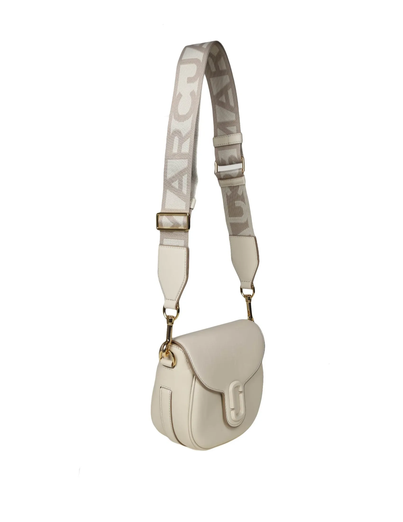 MARC JACOB THE SMALL SADDLE BAG IN WHITE LEATHER