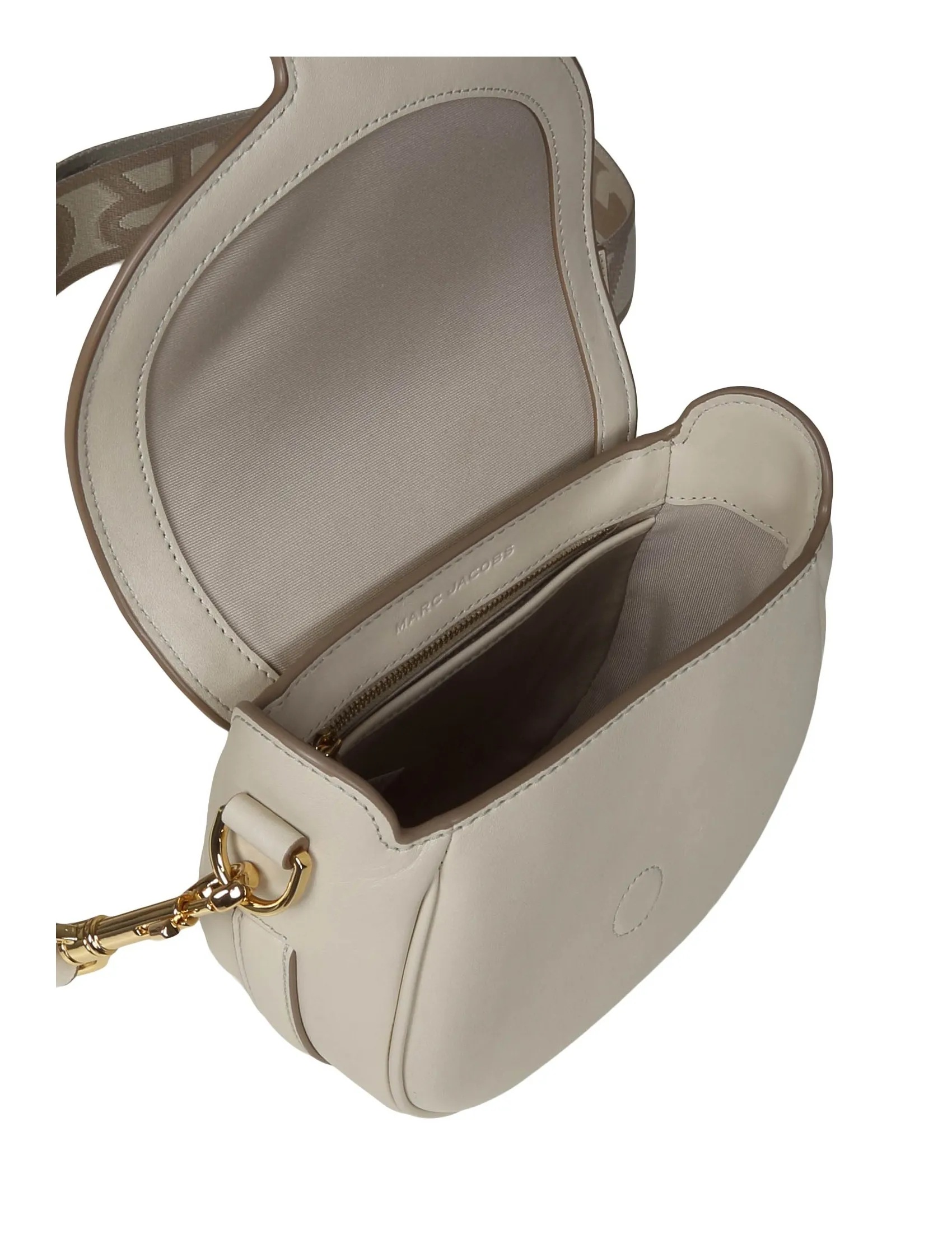 MARC JACOB THE SMALL SADDLE BAG IN WHITE LEATHER