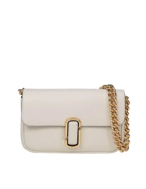 MARC JACOBS THE MINI SHOULDER BAG IN MILK WHITE LEATHER