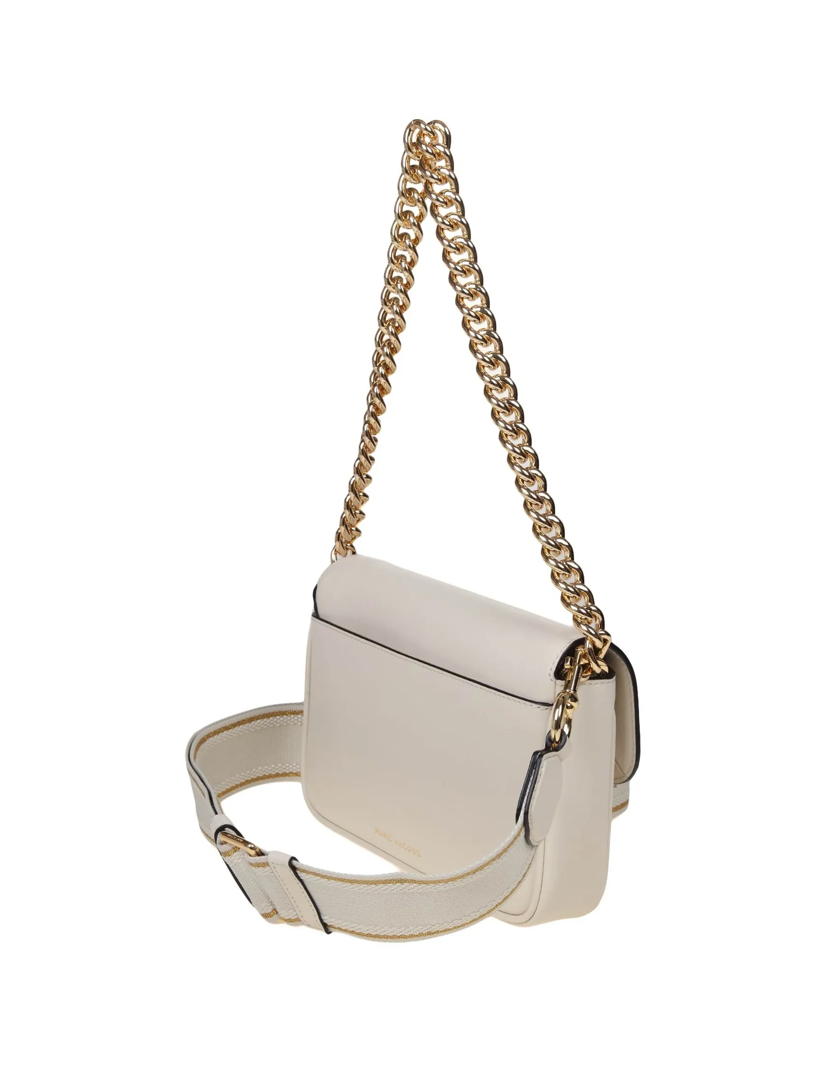 MARC JACOBS THE MINI SHOULDER BAG IN MILK WHITE LEATHER