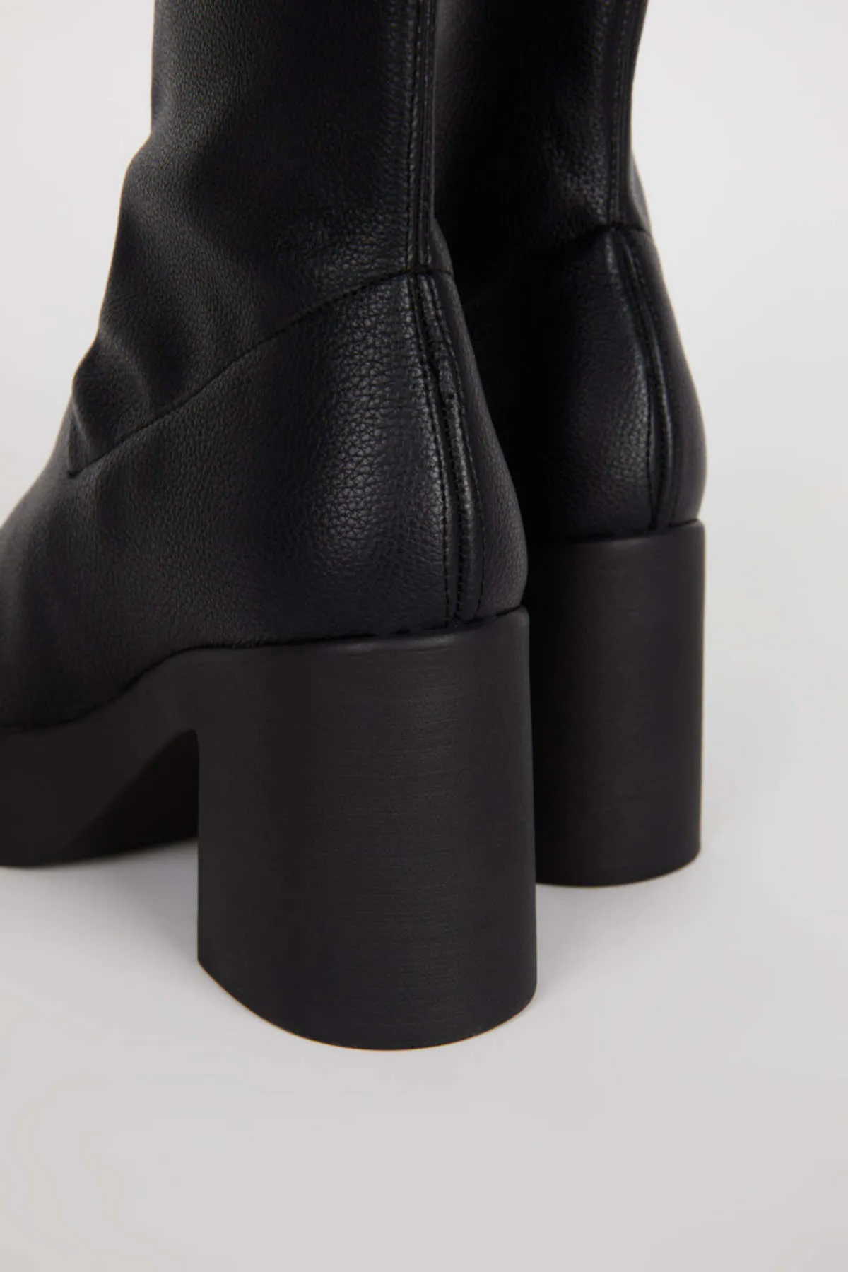 Marlowe Vegan Platform Boot - Black Sole