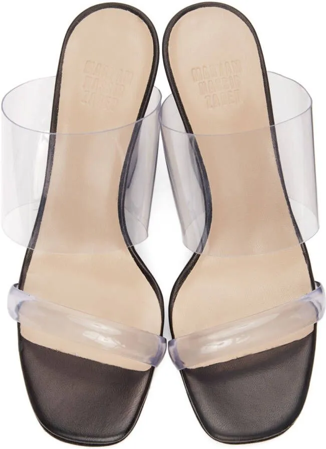 Maryam Nassir Zadeh Transparent & Black Olympia Wedge Sandals