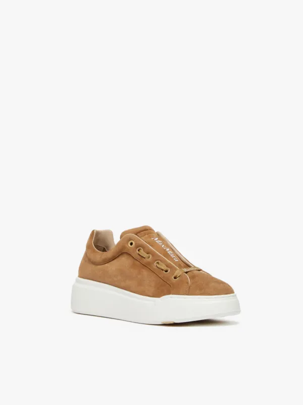 MaxMara Suede Sneakers Tobacco | Luxury and style at your fingertips