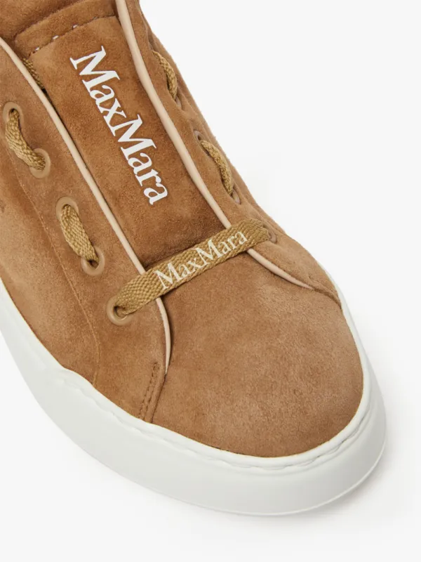 MaxMara Suede Sneakers Tobacco | Luxury and style at your fingertips