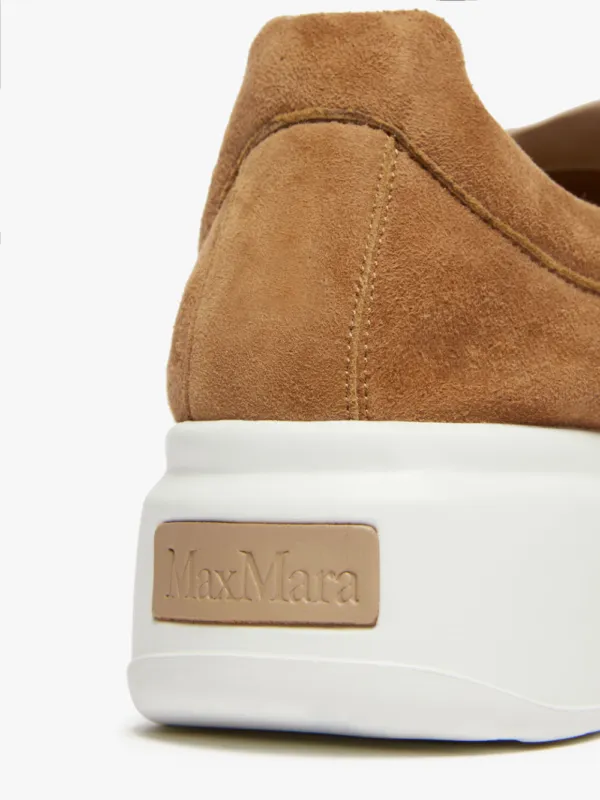 MaxMara Suede Sneakers Tobacco | Luxury and style at your fingertips