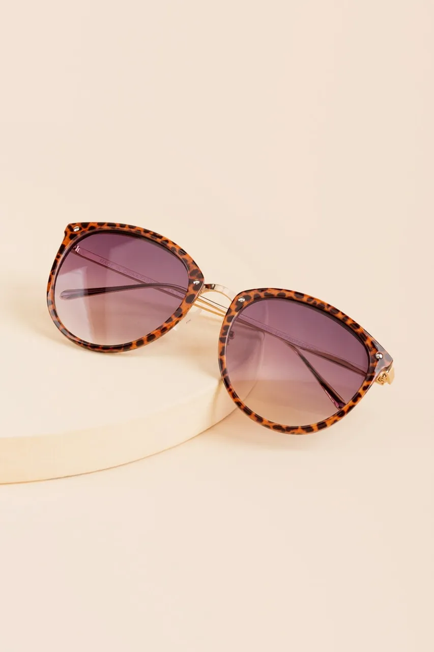 Maya Thin Leopard Sunglasses