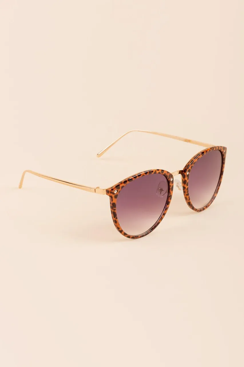 Maya Thin Leopard Sunglasses