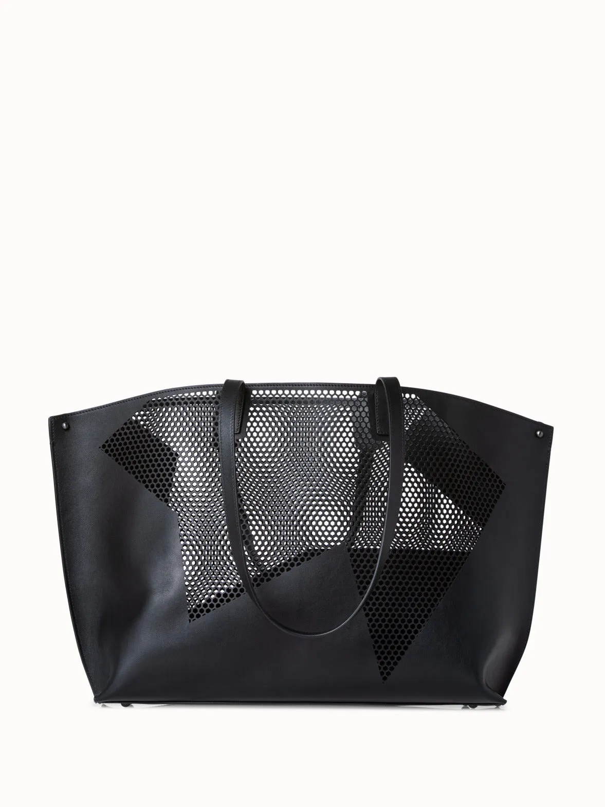 Medium Ai Shoulder Bag in Leather with Lasercut Kinderstern