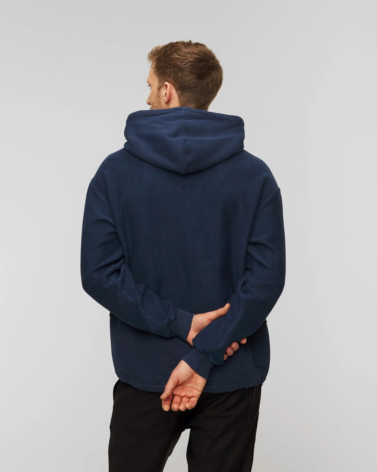 Men's navy blue hoodie Dondup Fleece  UF697-890