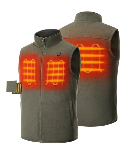 Men's Heated Fleece Vest - New Colors