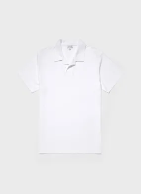 Men's Towelling Polo Shirt in White