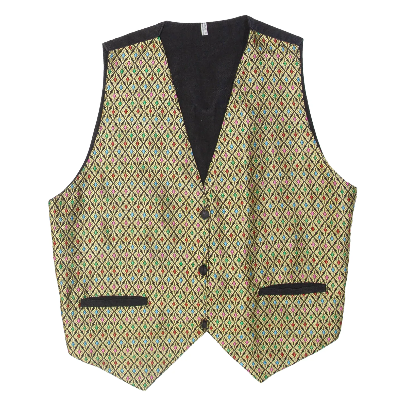 Mens Waistcoat Gold Diamond M