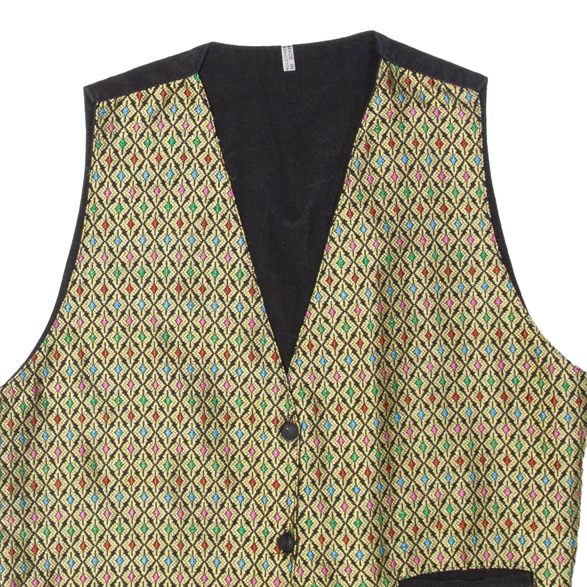 Mens Waistcoat Gold Diamond M