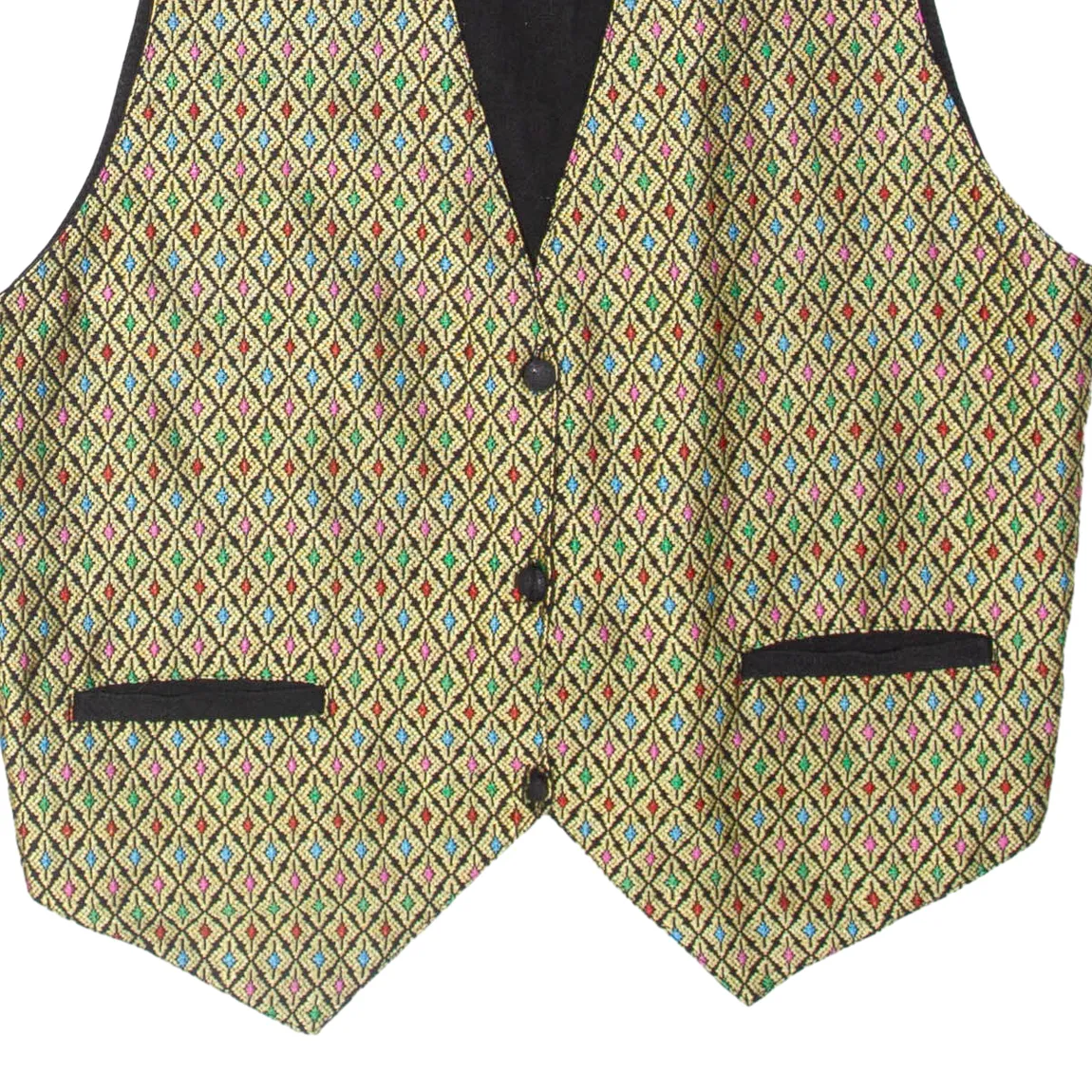 Mens Waistcoat Gold Diamond M