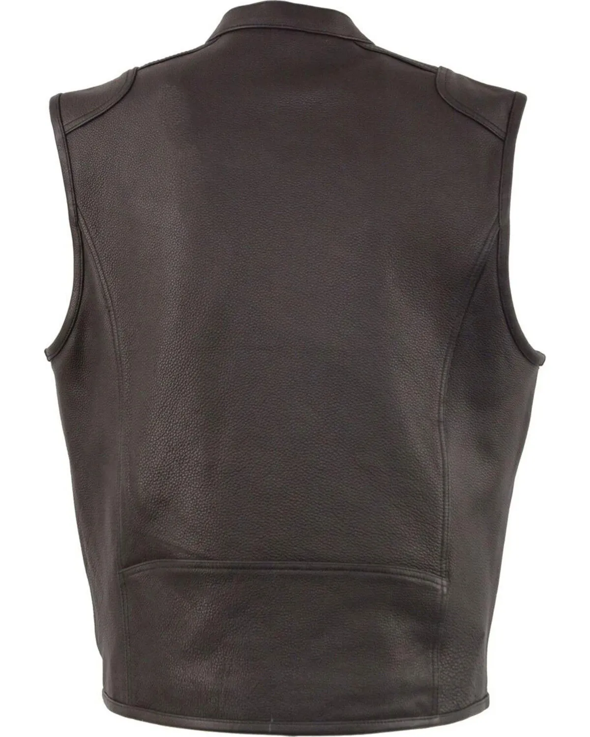 Milwaukee Leather Men's Black Cool Tec Leather Vest - Big 4X