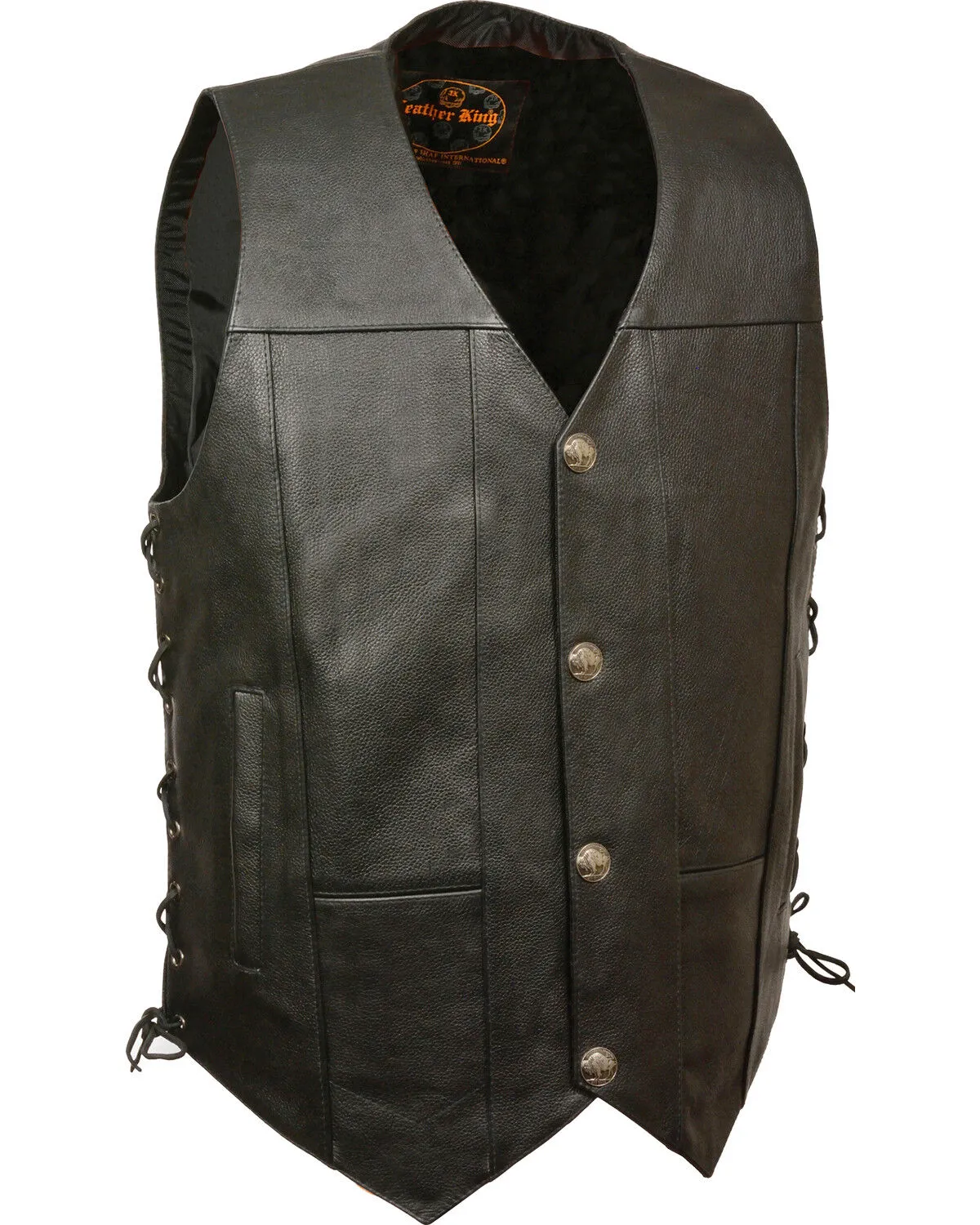 Milwaukee Leather Men's Side Lace Vest - Big 3X